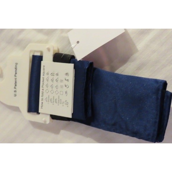 Boys Bow Tie and Pocket Square Blue Sz 8 - Picture 7 of 9